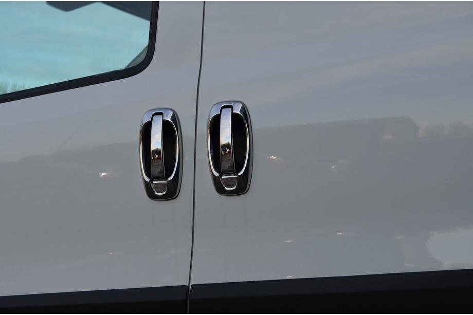 Opel Combo 2012-2018 рр. Накладки на ручки і обведення (8 шт, нерж) Image