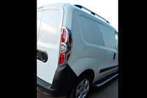 Opel Combo 2012-2018 рр. Окантовка на стопи (2012-2015, 2 шт, пласт) фото 3