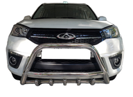 Chery Tiggo 3 2005- рр. Кенгурятник WT003 (нерж) фото 1