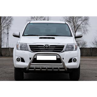 Кенгурятник WT003 (нерж) Toyota Hilux 2006-2015 рр. фото 1