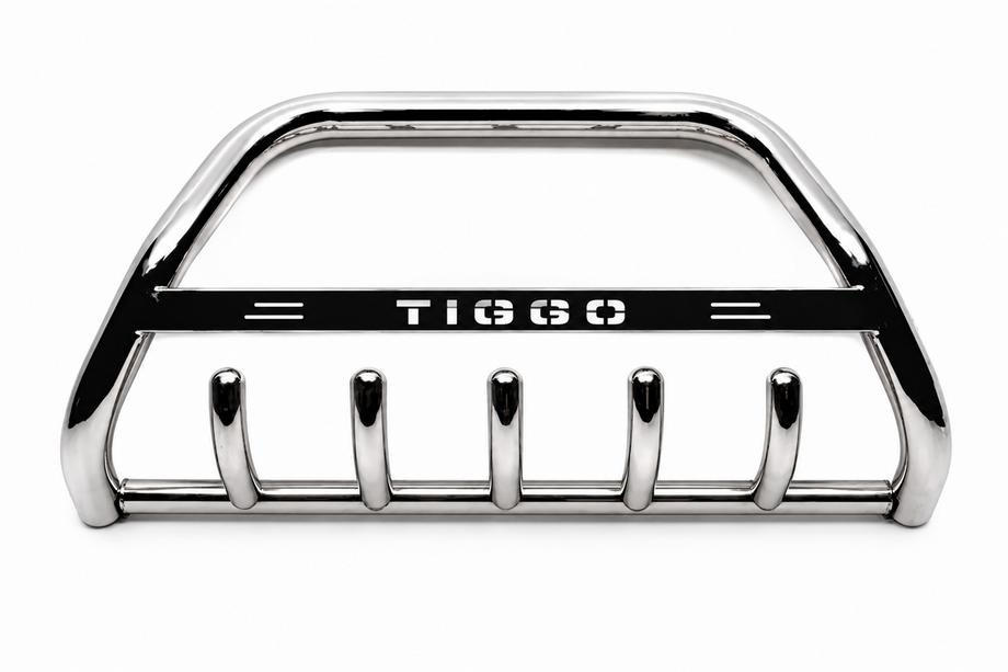 Chery Tiggo 1 2005-2016 рр. Кенгурятник WT004 (нерж) Image