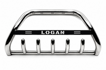 Dacia Logan MCV 2013-2020 рр. Кенгурятник WT004 (нерж) фото 1