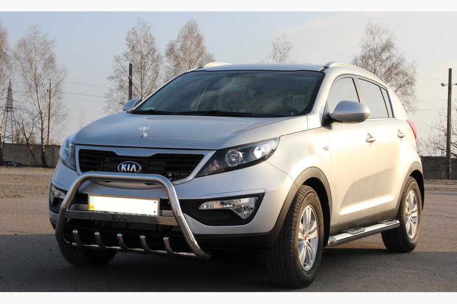 Kia Sportage 2010-2015 рр. Кенгурятник WT004 (нерж) Фото 3