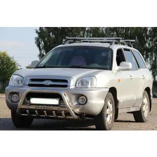 Кенгурятник WT004 (нерж) Hyundai Santa Fe 1 2000-2006 рр. фото 1
