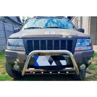 Кенгурятник WT004 (нерж) Jeep Grand Cherokee WJ 1999-2004 рр. фото 2