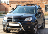 Mitsubishi Outlander 2001-2006 рр. Кенгурятник WT003 (нерж) фото 3
