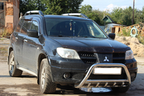 Mitsubishi Outlander 2001-2006 рр. Кенгурятник WT003 (нерж) фото 4