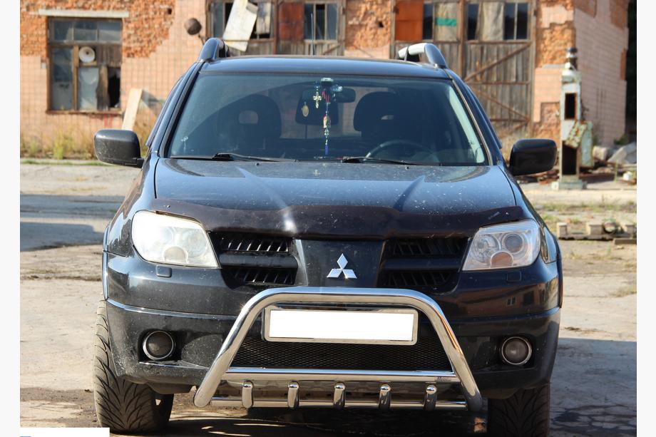 Mitsubishi Outlander 2001-2006 рр. Кенгурятник WT003 (нерж) Image
