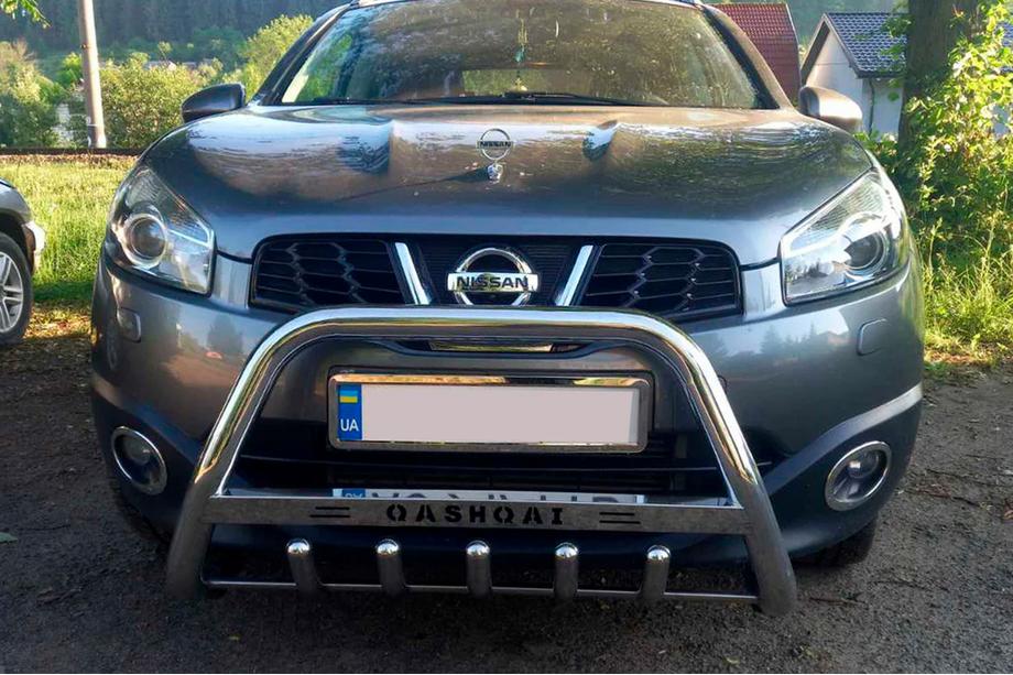 Nissan Qashqai 2010-2014 рр. Кенгурятник WT004 (нерж) Image