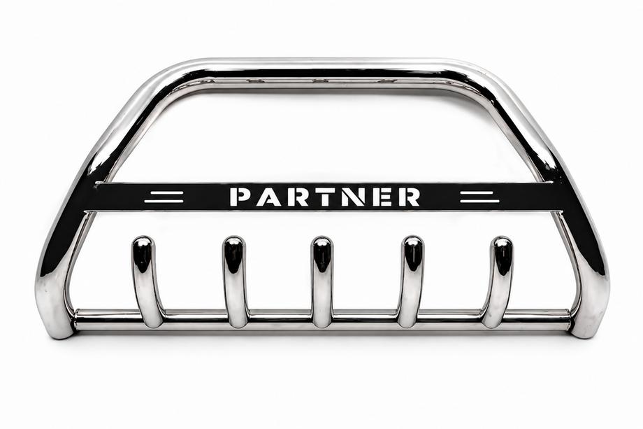 Peugeot Partner 1996-2008 рр. Кенгурятник WT004 (нерж) Фото 2