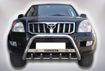 Toyota Land Cruiser Prado 120 2002-2009 рр. Кенгурятник WT004 (нерж) фото 1