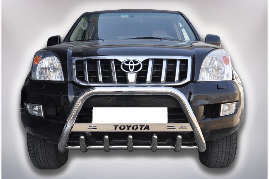 Toyota Land Cruiser Prado 120 2002-2009 рр. Кенгурятник WT004 (нерж) Image
