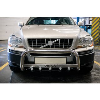 Кенгурятник WT004 (нерж) Volvo XC90 2002-2014 рр. фото 3
