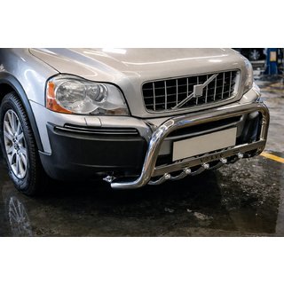 Кенгурятник WT004 (нерж) Volvo XC90 2002-2014 рр. фото 4