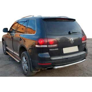 Задній захист AK002 (2 шт., нерж) Volkswagen Touareg 2002-2010 рр. фото 3