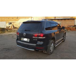 Задній захист AK002 (2 шт., нерж) Volkswagen Touareg 2002-2010 рр. фото 4