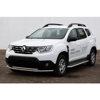 Передній захист F3-10 (нерж.) Dacia Duster 2018-2024 рр. фото 1