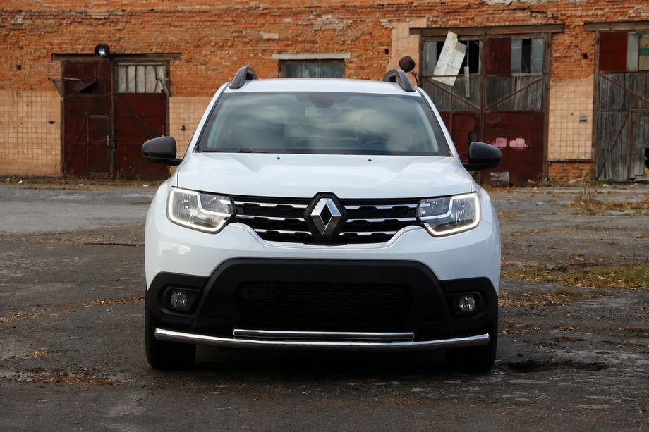 Dacia Duster 2018-2024 рр. Передній захист F3-10 (нерж.) Фото 2