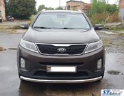 Kia Sorento II XM 2009-2014 рр. Передній захист ST008 (2013-2015, нерж.) фото 3