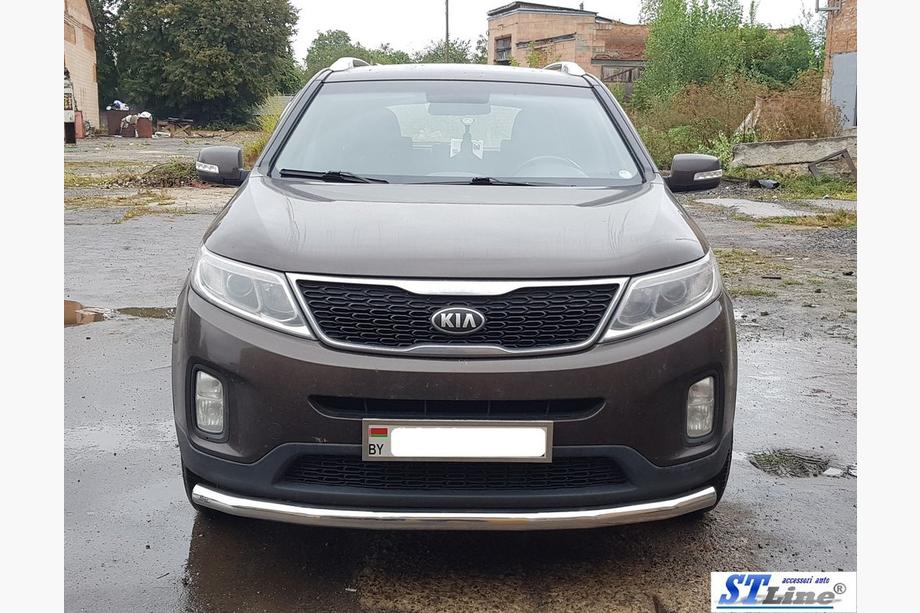 Kia Sorento II XM 2009-2014 рр. Передній захист ST008 (2013-2015, нерж.) Фото 3