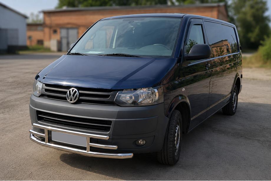 Volkswagen T5 2010-2015 рр. Передній захист F3-42 (нерж) Фото 2