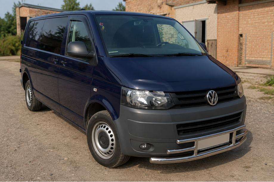 Volkswagen T5 2010-2015 рр. Передній захист F3-42 (нерж) Фото 3