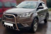 SsangYong Korando 2010-2019 рр. Кенгурятник F1-40 (нерж.) фото 2