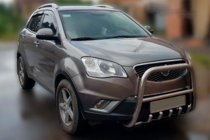 SsangYong Korando 2010-2019 рр. Кенгурятник F1-40 (нерж.) фото 3