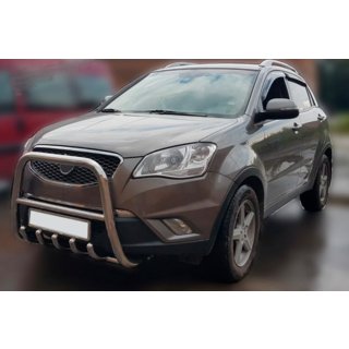 Кенгурятник F1-40 (нерж.) SsangYong Korando 2010-2019 рр. фото 2