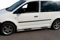 Volkswagen Caddy 2015-2020 рр. Бічні труби BB002 (2 шт., нерж) фото 3