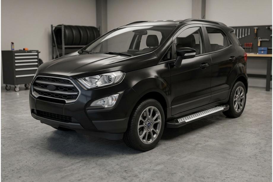 Ford Ecosport 2013-2022 рр. Бокові пороги Allmond Grey (2 шт., алюміній) Фото 1