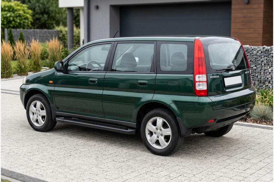Honda HR-V 1998-2006 рр. Бокові пороги Allmond Black (2 шт., алюміній) Фото 1