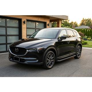 Бокові пороги Allmond Black (2 шт., алюміній) Mazda CX-5 2017-2025 рр. фото 1