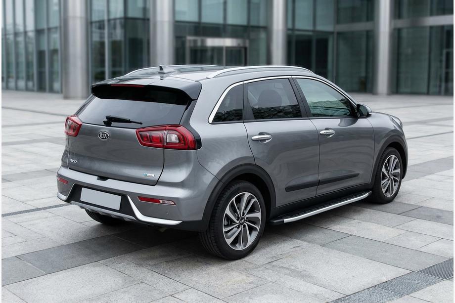 Kia Niro 2016-2021 рр. Бокові пороги Fullmond (2 шт., алюміній) Фото 1