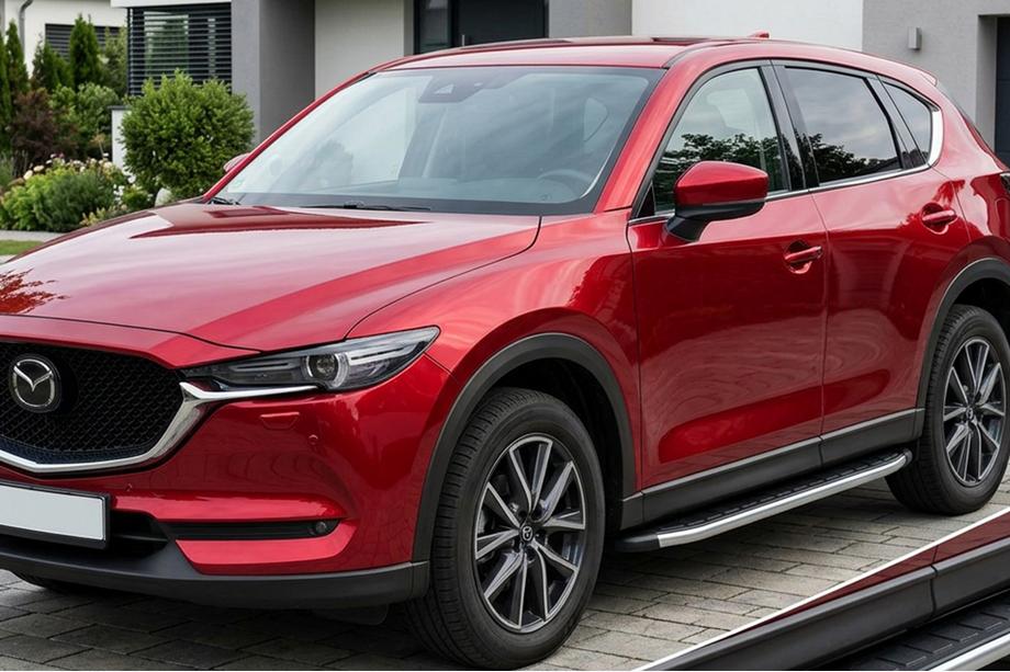 Mazda CX-5 2017-2025 рр. Бокові пороги Fullmond (2 шт., алюміній) Image