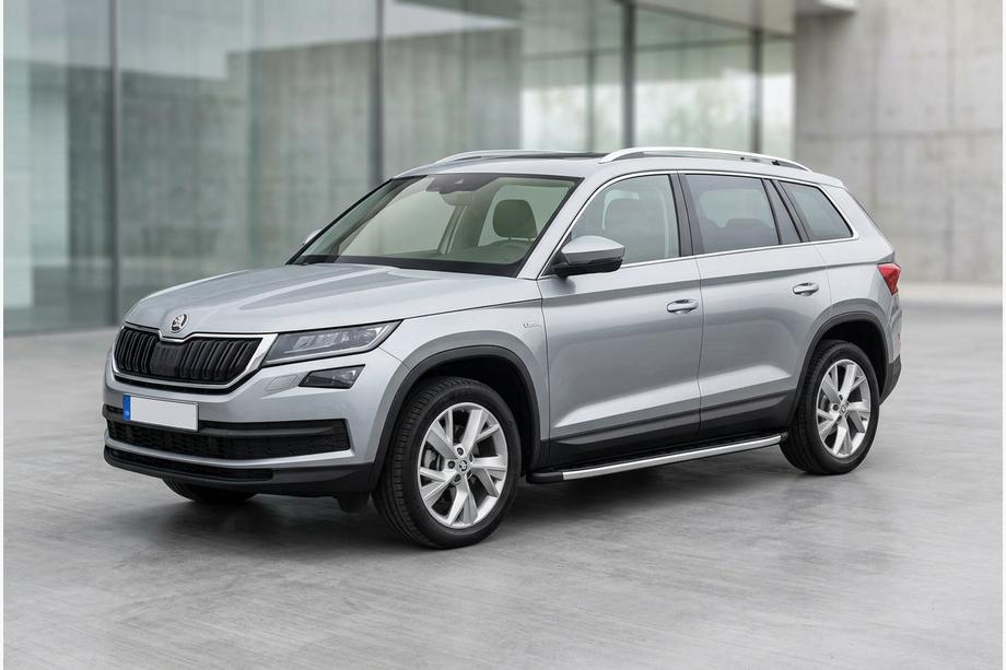 Skoda Kodiaq 2016-2023 рр. Бокові пороги Fullmond (2 шт., алюміній) Фото 1