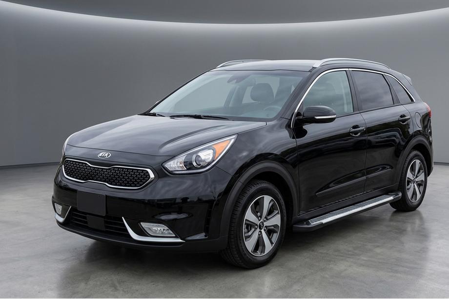 Kia Niro 2016-2021 рр. Бокові пороги Line (2 шт., алюміній) Фото 1