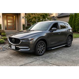 Бокові пороги RedLine V1 (2 шт., алюміній) Mazda CX-5 2017-2025 рр. фото 1