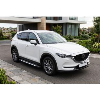 Бокові пороги Sunrise (2 шт., алюміній) Mazda CX-5 2017-2025 рр. фото 1