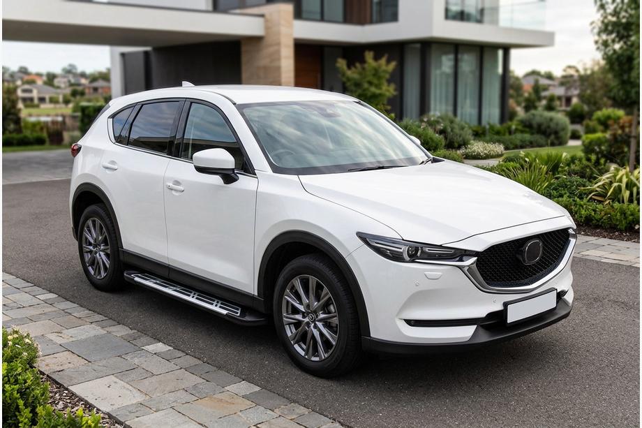 Mazda CX-5 2017-2025 рр. Бокові пороги Sunrise (2 шт., алюміній) Фото 1