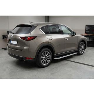 Бокові пороги Tayga Grey (2 шт., алюміній) Mazda CX-5 2017-2025 рр. фото 1