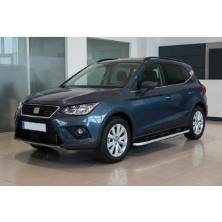Бокові пороги Tayga Grey (2 шт., алюміній) Seat Arona 2017- рр. фото 1