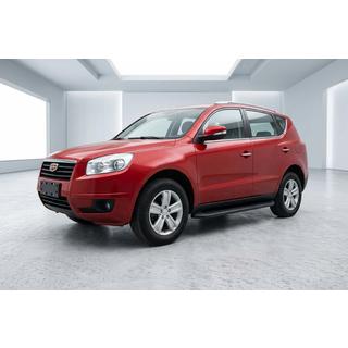 Бокові пороги Tayga Black (2 шт., алюміній) Geely Emgrand X7 2011- рр. фото 1