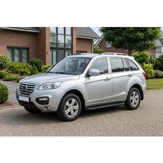 Бокові пороги Tayga Black (2 шт., алюміній) Lifan X60 2011- рр. фото 1