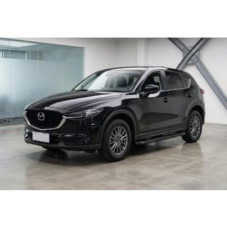 Бокові пороги Tayga Black (2 шт., алюміній) Mazda CX-5 2017-2025 рр. фото 1