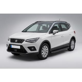 Бокові пороги Tayga Black (2 шт., алюміній) Seat Arona 2017- рр. фото 1