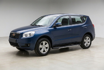 Geely Emgrand X7 2011- рр. Бокові пороги Bosphore Grey (2 шт., алюміній) фото 1