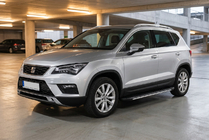 Seat Ateca 2016- рр. Бокові пороги Bosphore Grey (2 шт., алюміній) фото 1