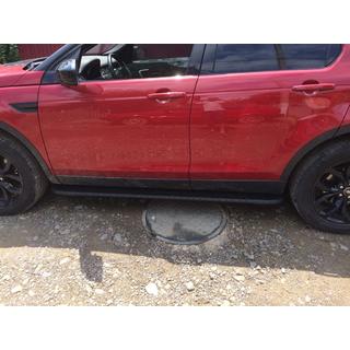 Бокові пороги Bosphore Black (2 шт., Алюміній) Land Rover Discovery Sport 2014- рр. фото 2
