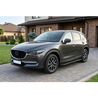 Бокові пороги Bosphore Black (2 шт., алюміній) Mazda CX-5 2017-2025 рр. фото 1
